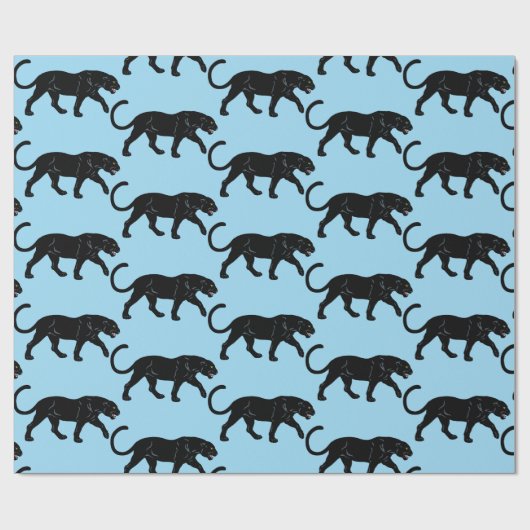 Schwarzer Panther Geschenkpapier (Flach)
