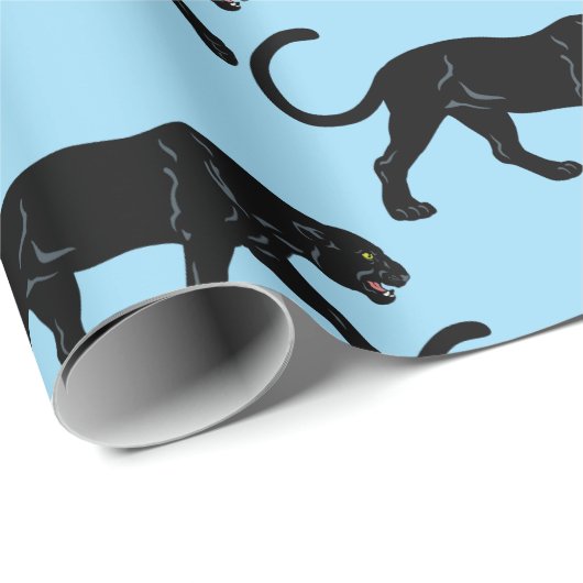 Schwarzer Panther Geschenkpapier (Rolleneckpunkt)