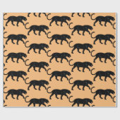 Schwarzer Panther Geschenkpapier (Flach)
