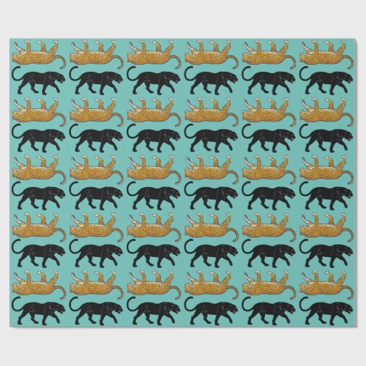 schwarzer Panther Geschenkpapier (Flach)