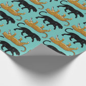 schwarzer Panther Geschenkpapier (Ecke)