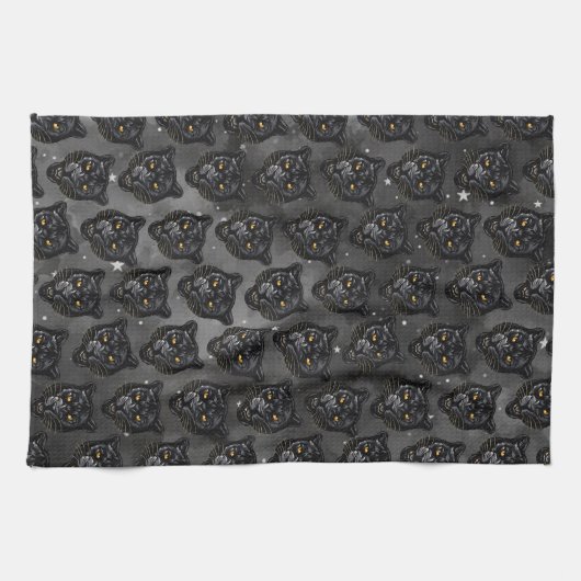 Schwarzer Panther Geschirrtuch (Horizontal)
