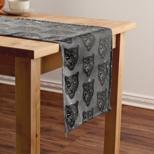 Schwarzer Panther Großer Tischläufer (Beispiel)
