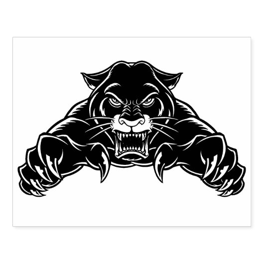 Schwarzer Panther Gummistempel (Prägung)