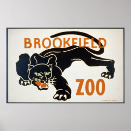 Schwarzer Panther im Brookfield Zoo WPA Poster