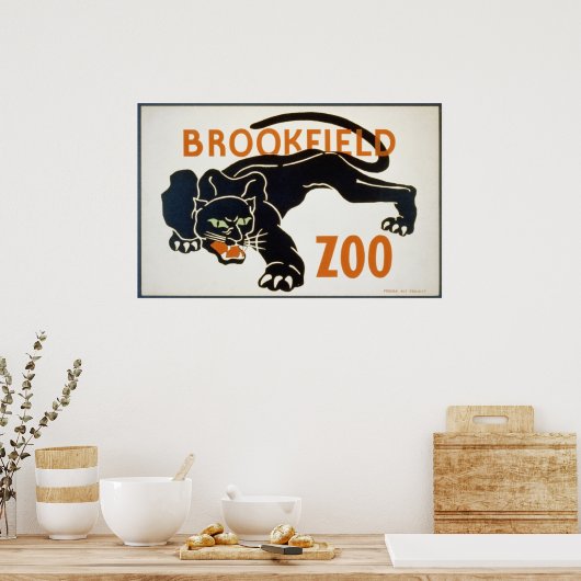 Schwarzer Panther im Brookfield Zoo WPA Poster (Küche)