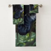 Schwarzer Panther im Dschungel Badhandtuch Set (Insitu)