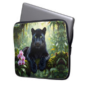 Schwarzer Panther im Dschungel Laptopschutzhülle (Vorderseite Links)