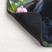 Schwarzer Panther im Dschungel Mousepad (Ecke)
