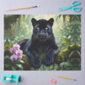 Schwarzer Panther im Dschungel Seidenpapier (Basteln)