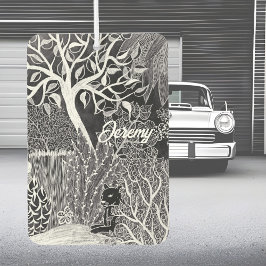 Schwarzer Panther im Dschungel - zeichnend Bleisti Autolufterfrischer