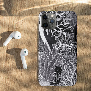 Schwarzer Panther im Dschungel - zeichnend Bleisti Case-Mate iPhone Hülle