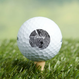 Schwarzer Panther im Dschungel - zeichnend Bleisti Golfball