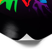 Schwarzer Panther im Graffiti-Stil Poster (Ecke)