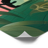 Schwarzer Panther in der Natur Poster (Ecke)