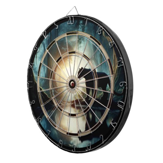 Schwarzer Panther in der Wasserregulierung Dartscheibe (Vorderseite rechts)