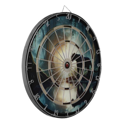 Schwarzer Panther in der Wasserregulierung Dartscheibe (Vorderseite Links)