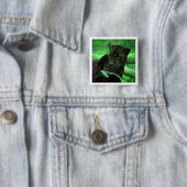 Schwarzer Panther Jaquar auf Grün Button (Beispiel)
