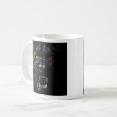Schwarzer Panther Kaffeetasse (Vorderseite Links)