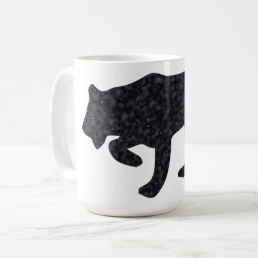 Schwarzer Panther Kaffeetasse (Vorderseite Links)