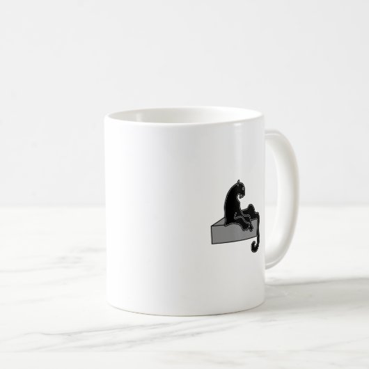 Schwarzer Panther Kaffeetasse (VorderseiteRechts)