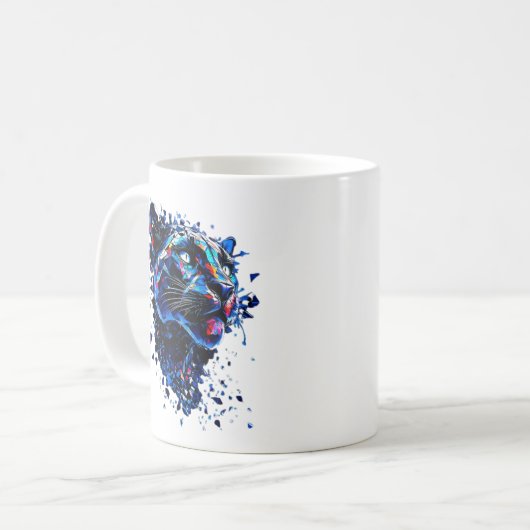 Schwarzer Panther Kaffeetasse (Vorderseite Links)