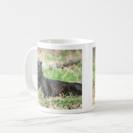 Schwarzer Panther Kaffeetasse (Vorderseite Links)
