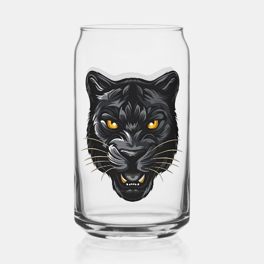 Schwarzer Panther Kann Glas (Vorderseite)