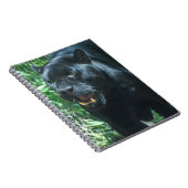 Schwarzer Panther-Katzen-Notizbuch Notizblock (Rechte Seite)