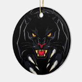 Schwarzer Panther Keramik Ornament (Links)