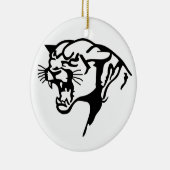Schwarzer Panther Keramik Ornament (Rechts)