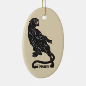 schwarzer Panther Keramikornament (Rechts)