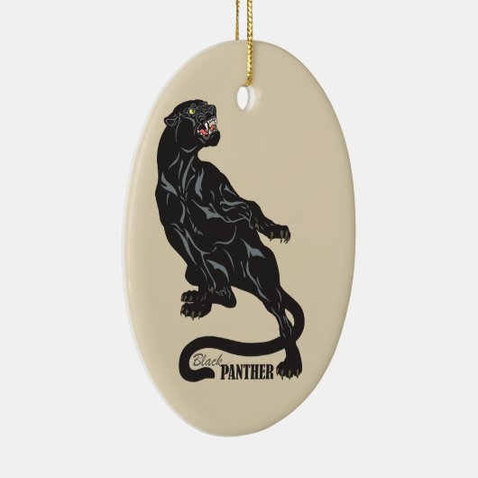 schwarzer Panther Keramikornament (Rechts)