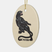 schwarzer Panther Keramikornament (Links)