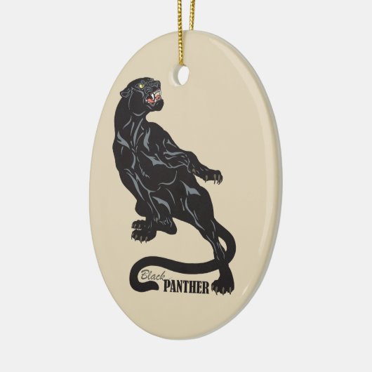 schwarzer Panther Keramikornament (Links)