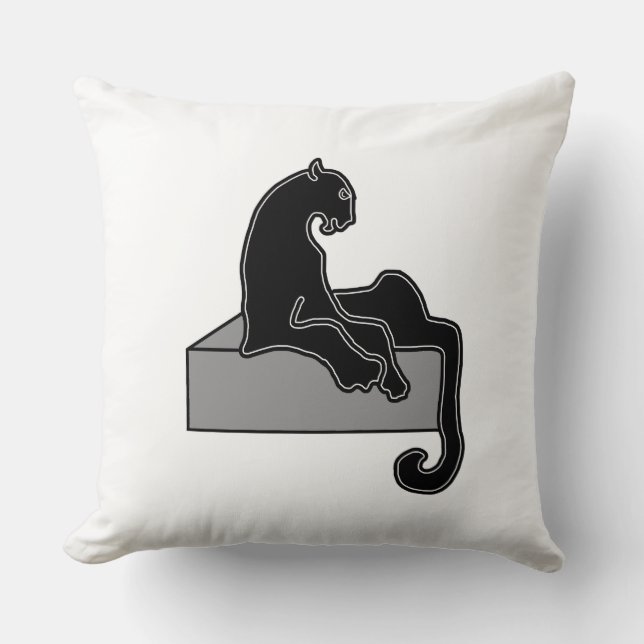 Schwarzer Panther Kissen (Vorderseite)