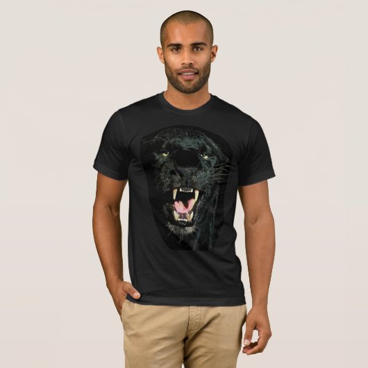 Schwarzer Panther-Knäuel T-Shirt (Vorne ganz)