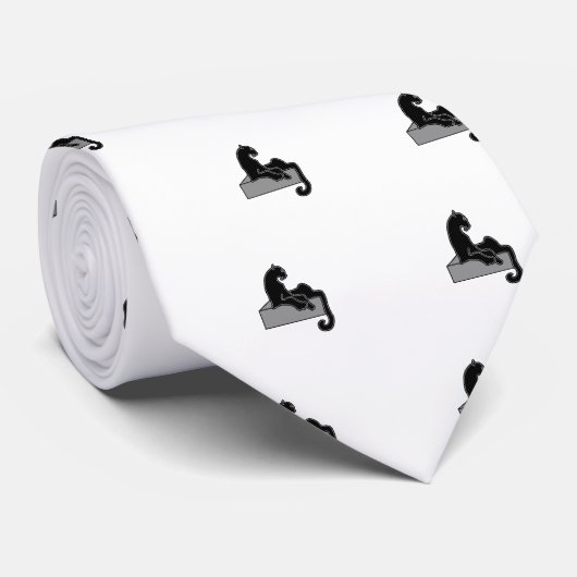 Schwarzer Panther Krawatte (Gerollt)