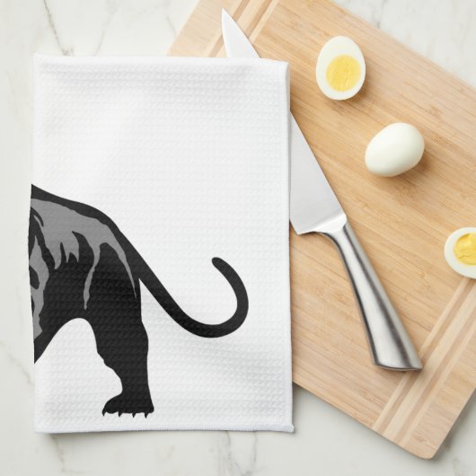 Schwarzer Panther Küchentuch (Viertel Falte)