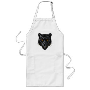 Schwarzer Panther Lange Schürze