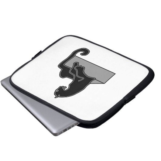 Schwarzer Panther Laptopschutzhülle (Vorne Knopf)