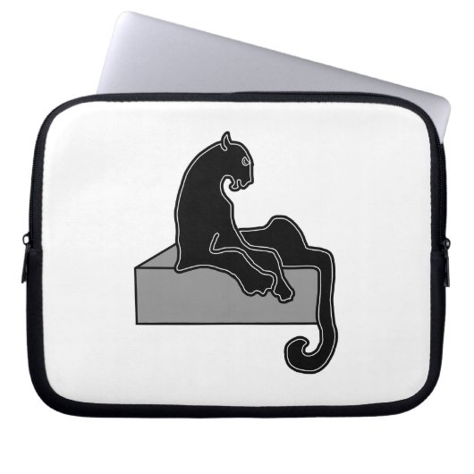 Schwarzer Panther Laptopschutzhülle (Vorderseite)