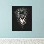 Schwarzer Panther Leinwanddruck (Insitu (Holzboden))
