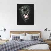 Schwarzer Panther Leinwanddruck (Insitu (Schlafzimmer))