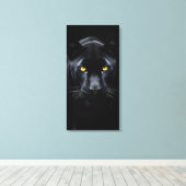 Schwarzer Panther Leinwanddruck (Insitu (Holzboden))