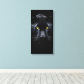 Schwarzer Panther Leinwanddruck (Insitu (Holzboden))