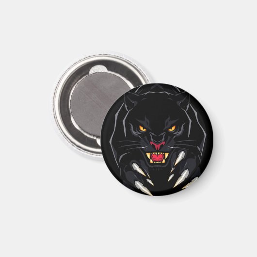Schwarzer Panther Magnet (Vorderseite/Rückseite)