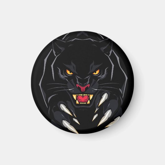 Schwarzer Panther Magnet (Vorne)