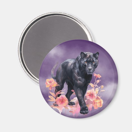 Schwarzer Panther Magnet (Vorderseite/Rückseite)