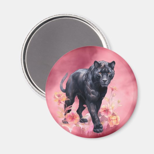 Schwarzer Panther Magnet (Vorderseite/Rückseite)